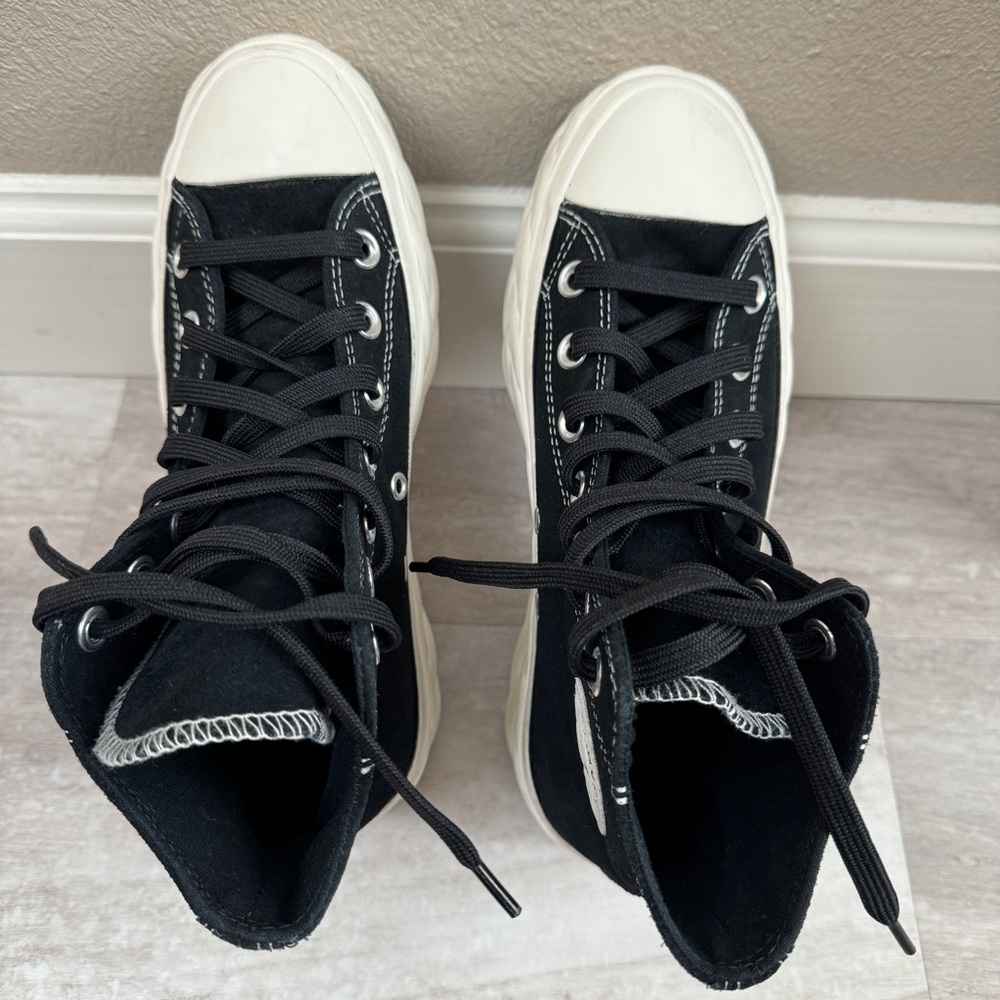 CONVERSE Black cable platform sneakers